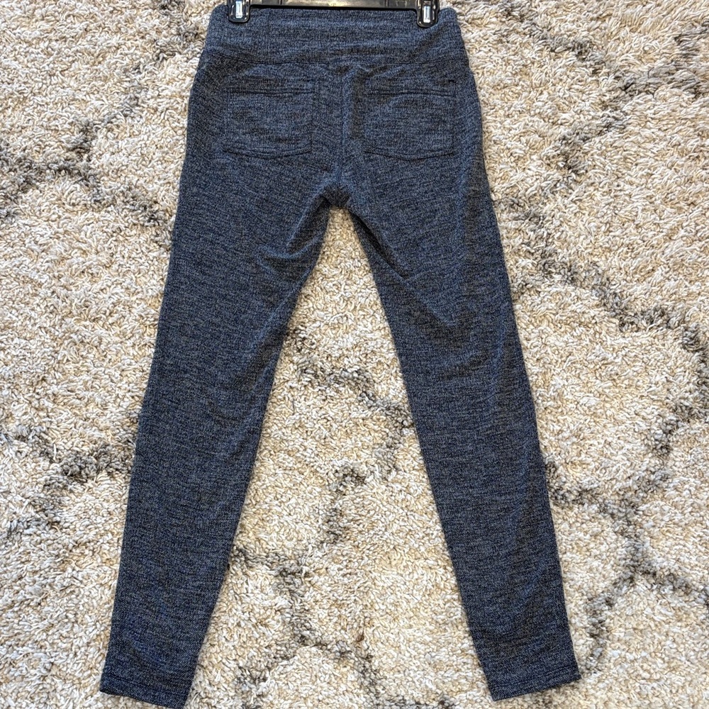 Athleta Metro Skinny Pant Medium Navy Blue Herringbone Stretch Career Work Pants - Picture 4 of 11